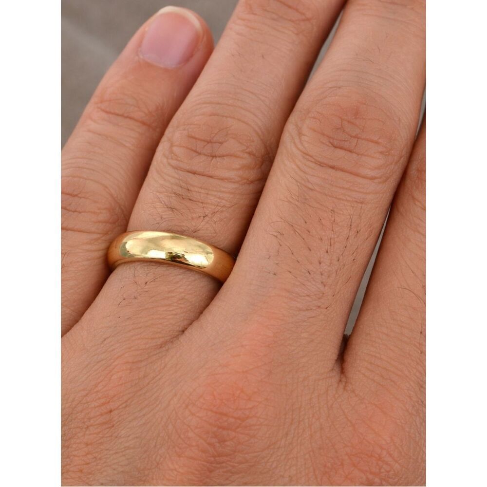 Solid 10K Gold 5mm High Domed Comfort Fit Unisex Wedding Band | 5.0g | Size 9